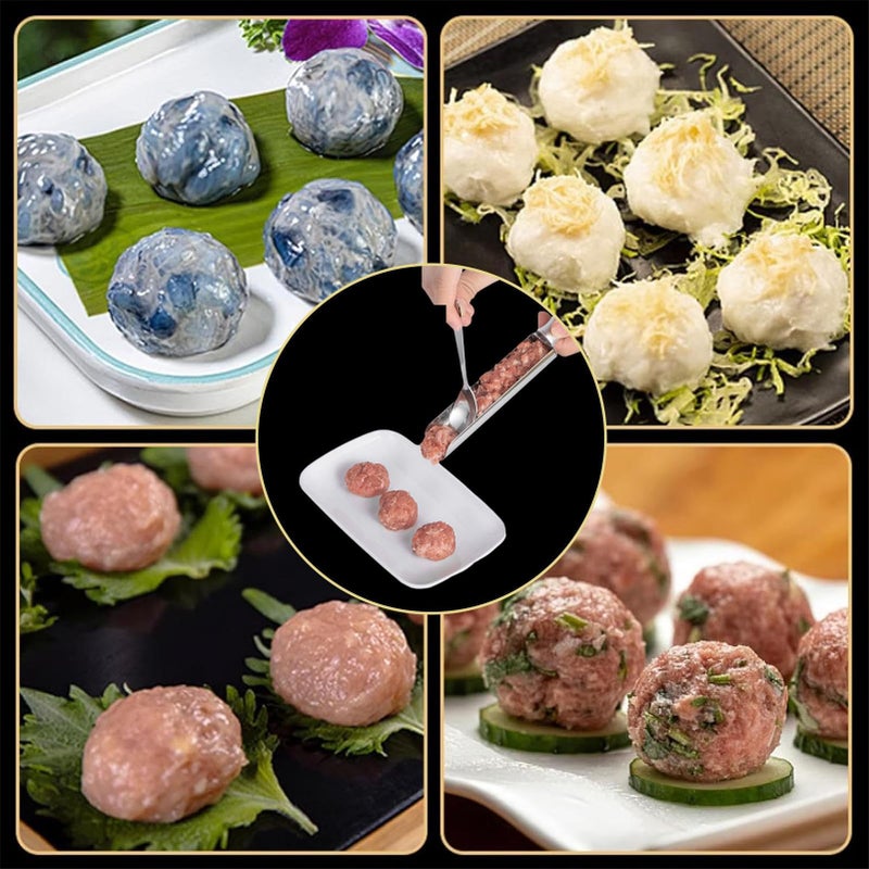 Stainless Steel Meatball Shaper Spoon Non Stick For Fish Rice And Chocolate - Image 4