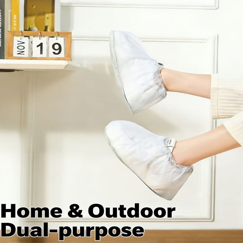 6 Pairs Long Disposable Rain Boot Covers Waterproof Anti Slip Wear Resistant Reusable for Outdoor Travel Hiking Cycling - Image 5