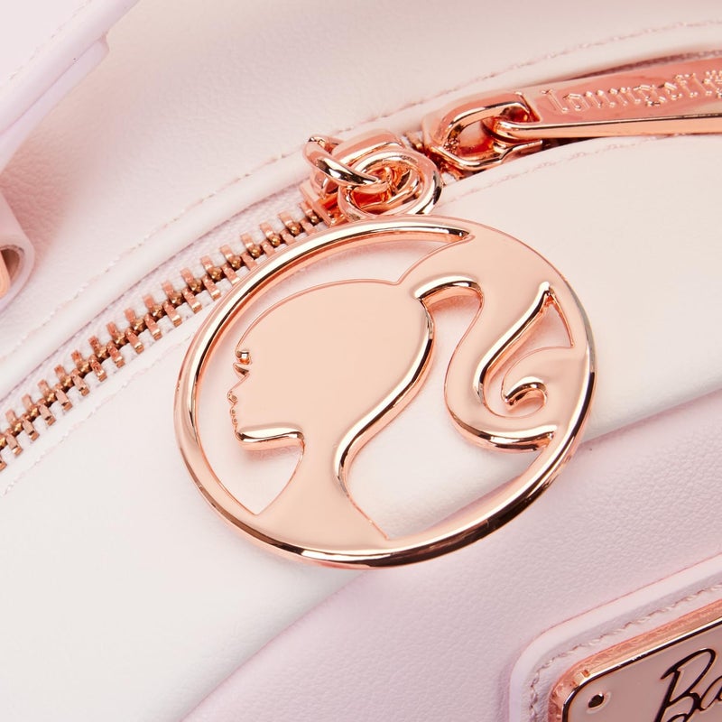 Loungefly Loungefly Barbie Rose Gold Logo Convertible Backpack Chic Style on the Go - Image 3