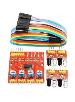 4 Channel Infrared Tracking Sensor Module IR Line Patrol Smart Car Compatible with Arduino