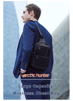 ARCTIC HUNTER XB00678 TMS Chest Waterproof Anti-Theft Crossbody Sling Bag - Black  - Image 5