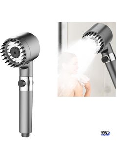 Shower Head with Handheld – High Pressure 3 Spray Mode Showerhead with On/Off Valve, Adjustable Handheld Shower for Bathrooms, Ideal for Adults, Children, and Pets, Easy to Install, Chrome Finish – Comfortable, Versatile, and Efficient Water Flow