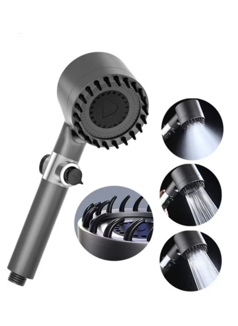 TIGER - Shower Head with Handheld – High Pressure 3 Spray Mode Showerhead with On/Off Valve, Adjustable Handheld Shower for Bathrooms, Ideal for Adults, Children, and Pets, Easy to Install, Chrome Finish – Comfortable, Versatile, and Efficient Water Flow - Image 1