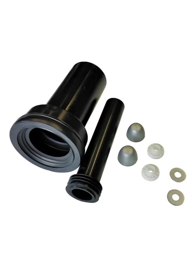 50cm Concealed Flush Extension for Wall-Mounted Toilet, Straight Flush Pipe Made of Easy-to-Clean PVC and Attractive Black Color - Image 2