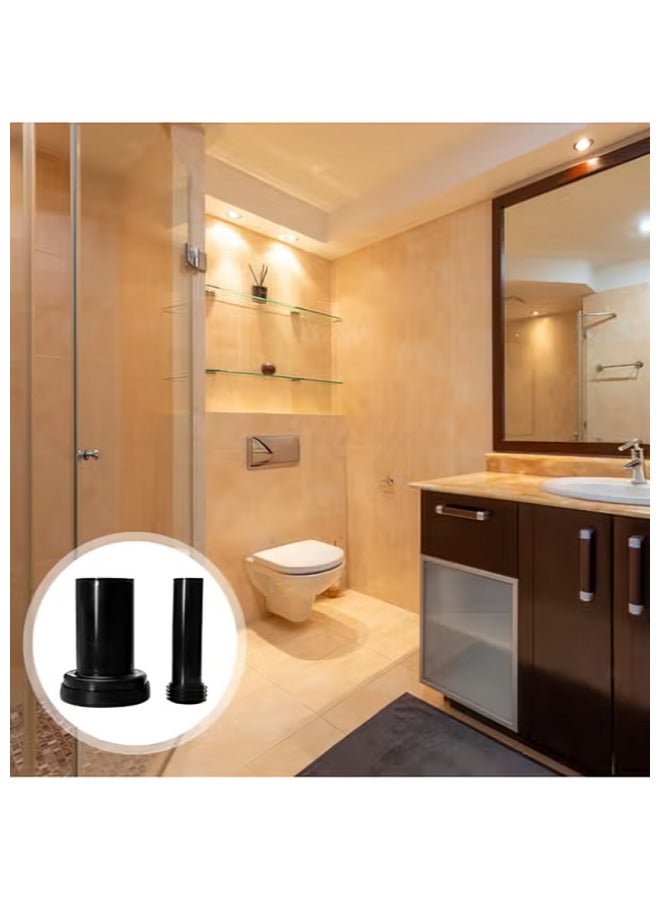 50cm Concealed Flush Extension for Wall-Mounted Toilet, Straight Flush Pipe Made of Easy-to-Clean PVC and Attractive Black Color - Image 4
