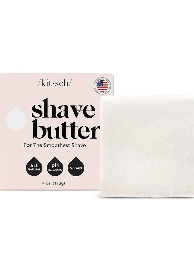 Kitsch Smooth Shave Butter - Smoothing Shave Butter for Sensitive Skin | Hydrating & Nourishing with Clear Non Clog Formula | For All Skin Types | Smooth Shaving Butter for Women Legs, 4 oz - Image 1