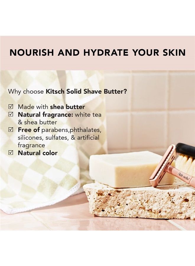 Kitsch Smooth Shave Butter - Smoothing Shave Butter for Sensitive Skin | Hydrating & Nourishing with Clear Non Clog Formula | For All Skin Types | Smooth Shaving Butter for Women Legs, 4 oz - Image 3