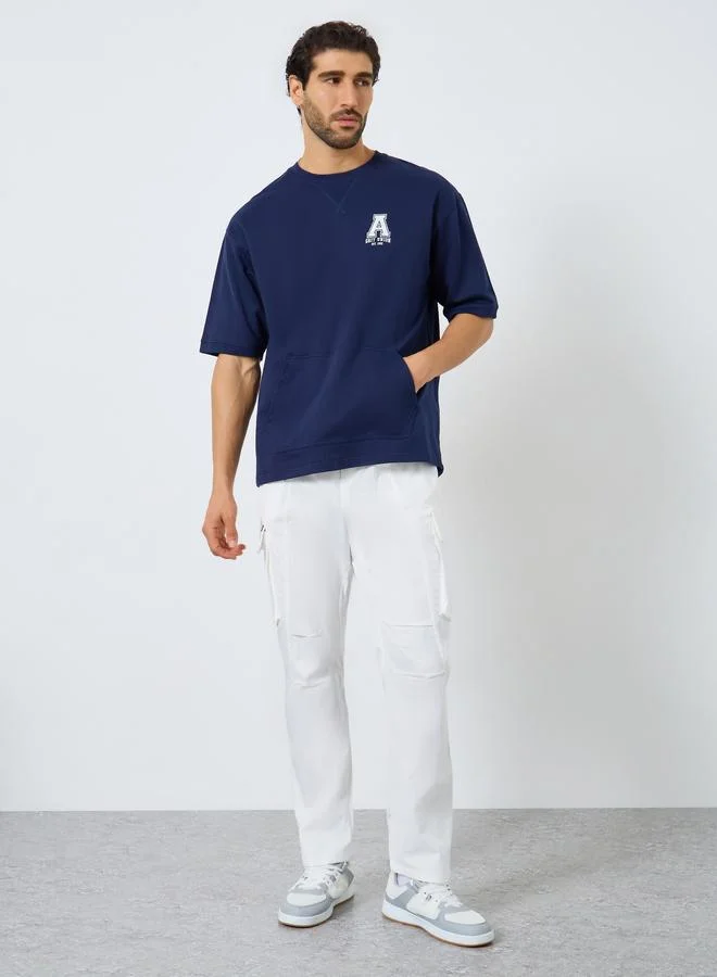 Take Two Men White Cargo Pants with Drawstring