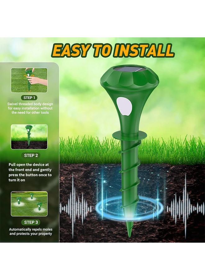 Solar Powered Animal Repellent With Infrared Sensor And Soundwave Technology 1pc - Image 1