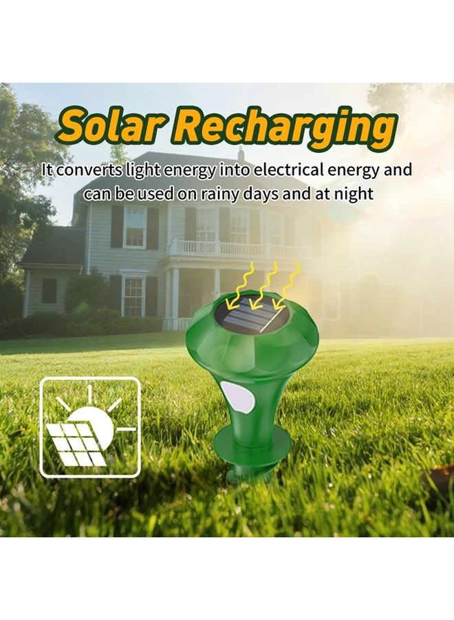 Solar Powered Animal Repellent With Infrared Sensor And Soundwave Technology 1pc - Image 4