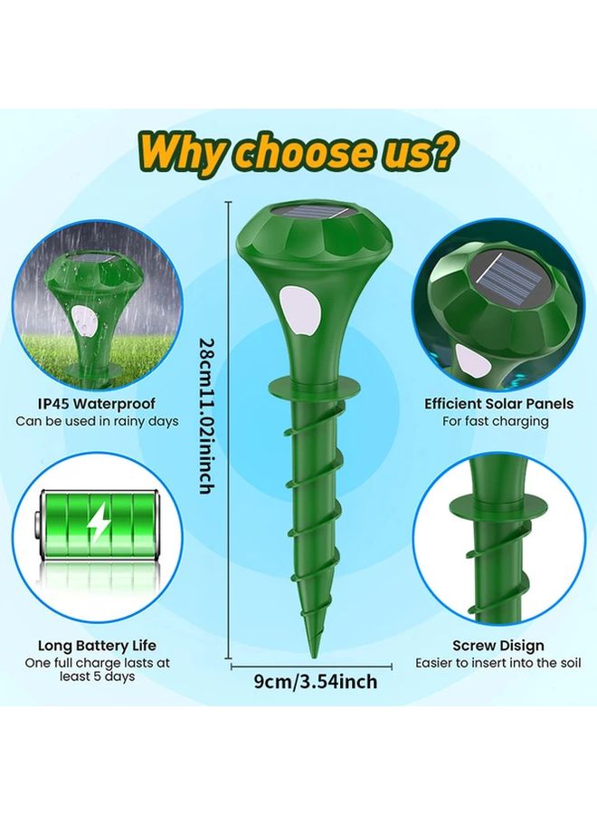 Solar Powered Animal Repellent With Infrared Sensor And Soundwave Technology 1pc - Image 3