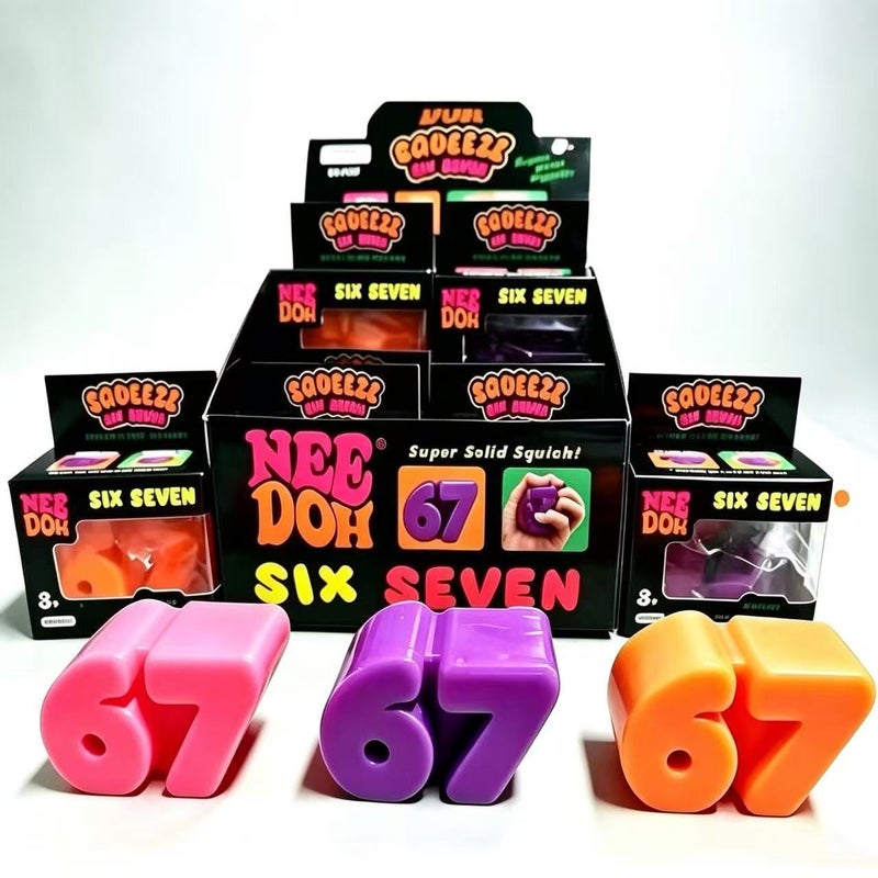 67 Piece TPR Stress Relief Squishy Toys Set - Image 1