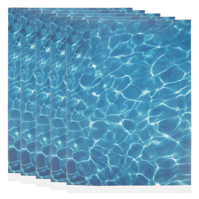 Garneck 5pcs Artificial Water Effect Sheet Self Adhesive - Fake Ocean Lake & River Scenery Effect Stream Pattern Sticker for Miniature Train Village Model Diorama Dollhouse Landscape DIY Decoration - Image 1
