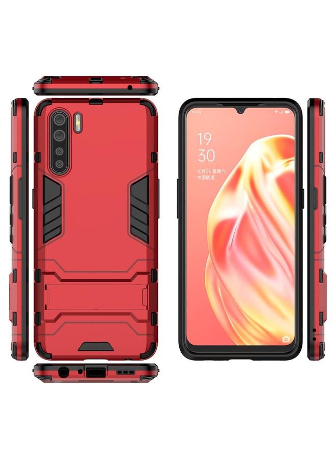 S-TOP Case For OPPO A91 PC + TPU Shockproof Protective Case with Holder - Image 5