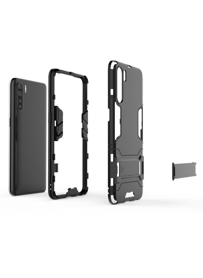 S-TOP Case For OPPO A91 PC + TPU Shockproof Protective Case with Holder - Image 4