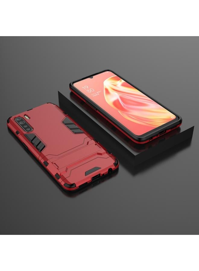 S-TOP Case For OPPO A91 PC + TPU Shockproof Protective Case with Holder - Image 2