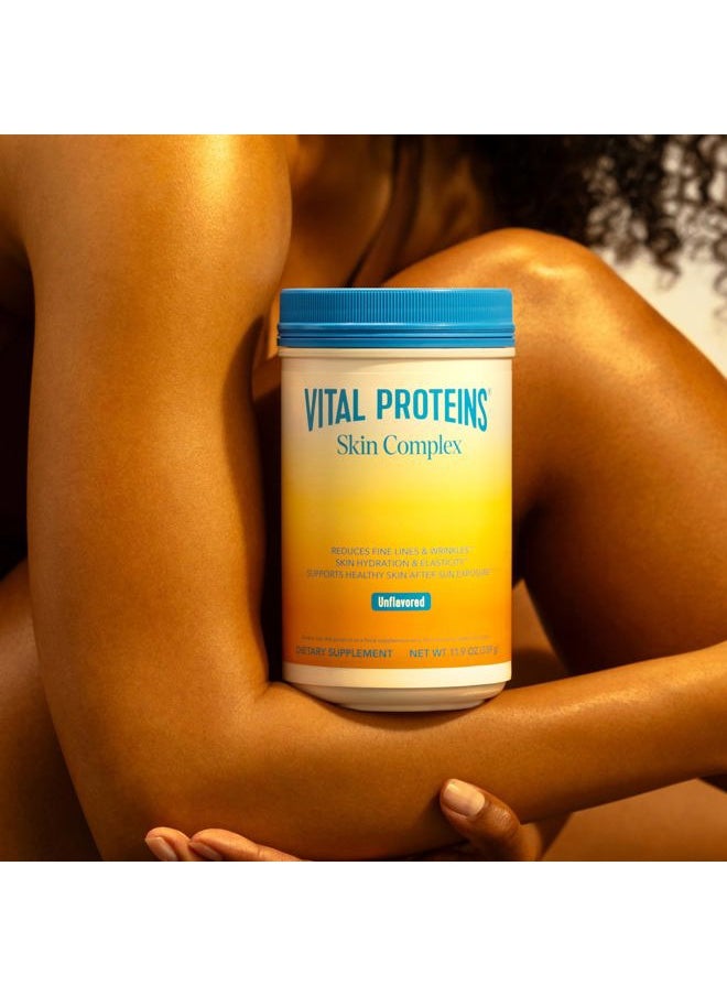 Vital Proteins - Collagen Peptides for Women - 20g Hydrolyzed Collagen, Vitamin C, Hyaluronic Acid, Reduce Fine Lines & Wrinkles, Verisol & Holimel - Skin Complex Supplement, Unflavored 11.9oz Powder - Image 1