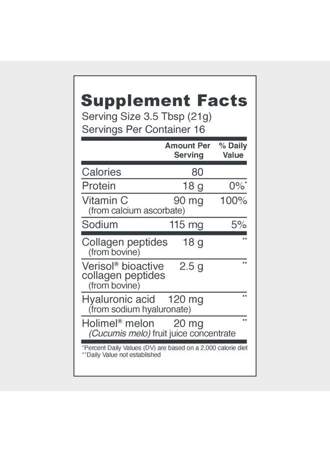 Vital Proteins - Collagen Peptides for Women - 20g Hydrolyzed Collagen, Vitamin C, Hyaluronic Acid, Reduce Fine Lines & Wrinkles, Verisol & Holimel - Skin Complex Supplement, Unflavored 11.9oz Powder - Image 1