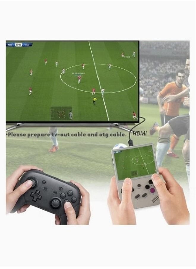 Generic - RG35XX Retro Handheld Game Console 3.5-inch IPS 640*480 Screen Linux System with a 64G Card Pre-Loaded 5000+ Games Supports HDMI and TV Output With Bag(Vintage Grey) - Image 1