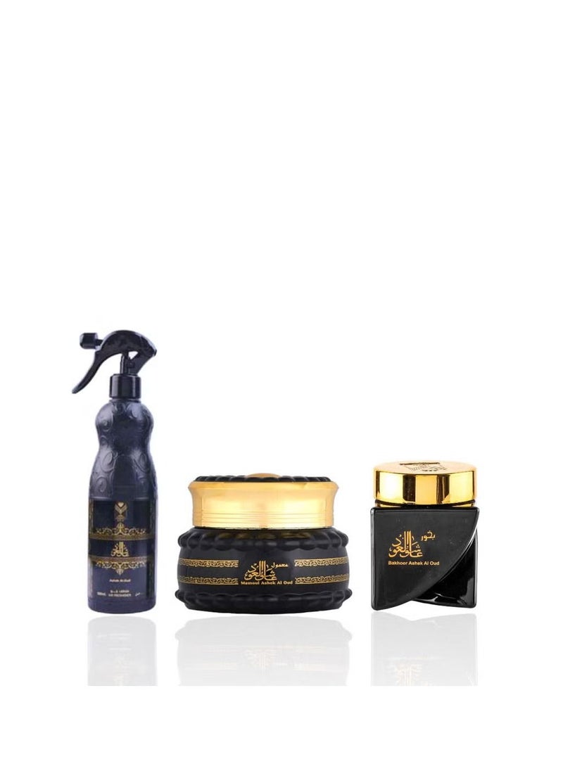 الماس للعطور مجموعة عاشق العود المتميزة (3 قطع)  - Image 1
