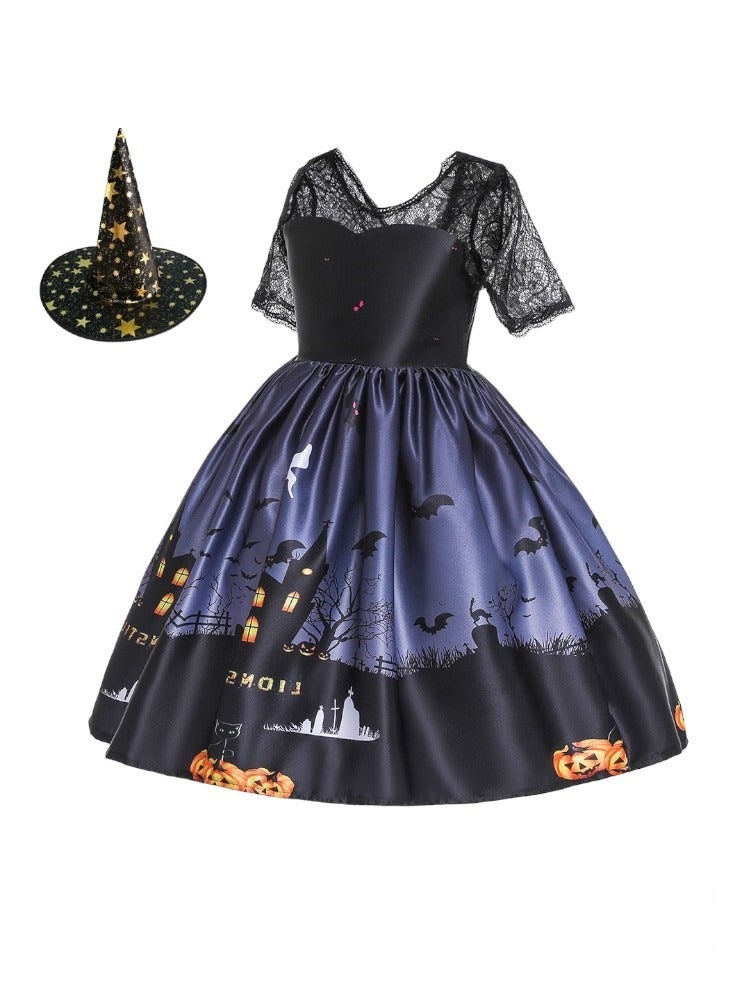 دىدانيالا فستان بطبعة يقطين الهالوين - أسود - Image 1