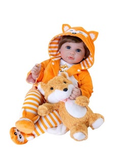 Aori Aori Lifelike Baby Dolls Real Life Baby Doll 22 inch Realistic Reborn Baby Girl with Soft Body,Coming with Feeding Accessories for Girls  - Image 1