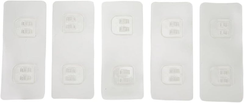 رفوف حائط شفاف مقاوم للماء ملصق حامل بدون حفر خطافات ذاتية اللصق للحمام والمطبخ - Image 4