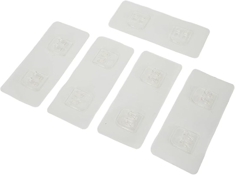 رفوف حائط شفاف مقاوم للماء ملصق حامل بدون حفر خطافات ذاتية اللصق للحمام والمطبخ - Image 5