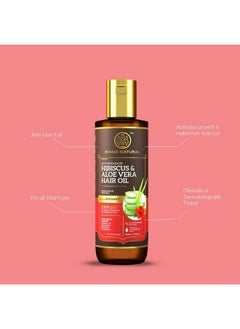 Khadi Natural Hibiscus & Aloe Vera Hair Oil ; Oil For Frizzy Hair ; Silicone & Mineral Oil Free ; Suitable For All Hair Types ; Powered Botanics  - Image 5
