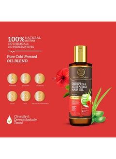 Khadi Natural Hibiscus & Aloe Vera Hair Oil ; Oil For Frizzy Hair ; Silicone & Mineral Oil Free ; Suitable For All Hair Types ; Powered Botanics  - Image 4