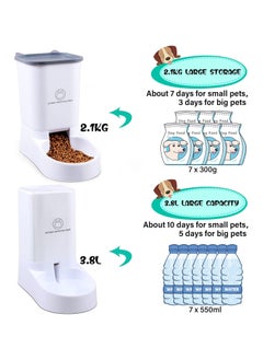 A.M Automatic Pet Feeder, 3.8L Capacity, 2 Piece Water Dispenser, For Cats and Dogs  - Image 4