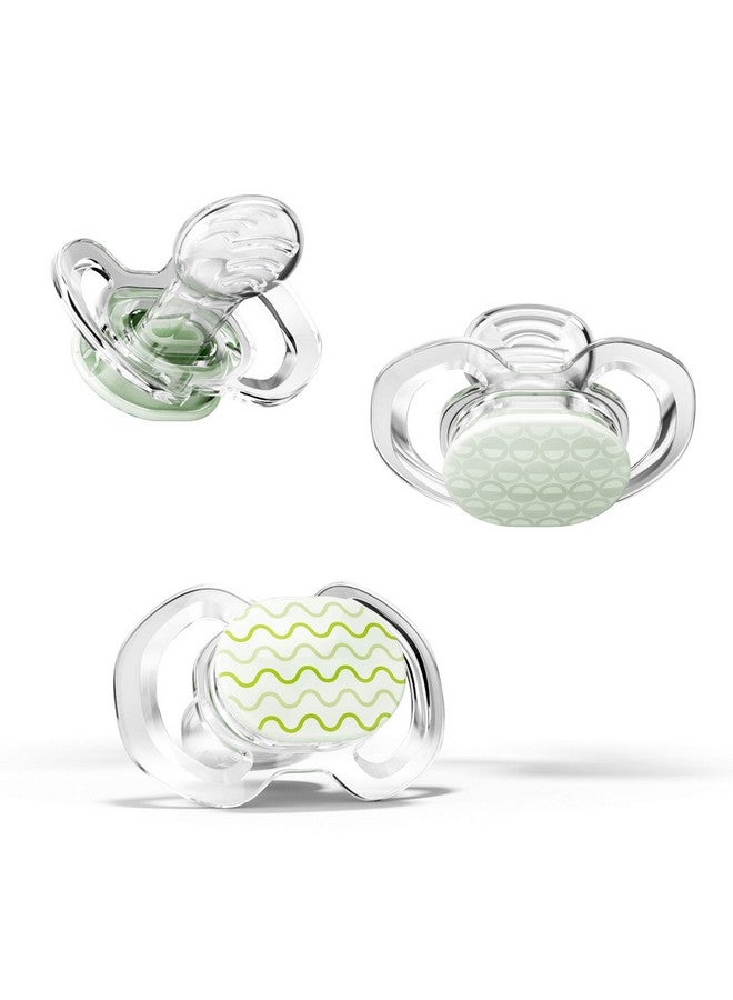 Smilo Baby Pacifier With Orthodontic Design For Healthy Dental Development Stage 3 For Babies 9+ Months Pack Of 3X 100% Silicone Pacifiers Bpa Free Glowinthedark - Image 2