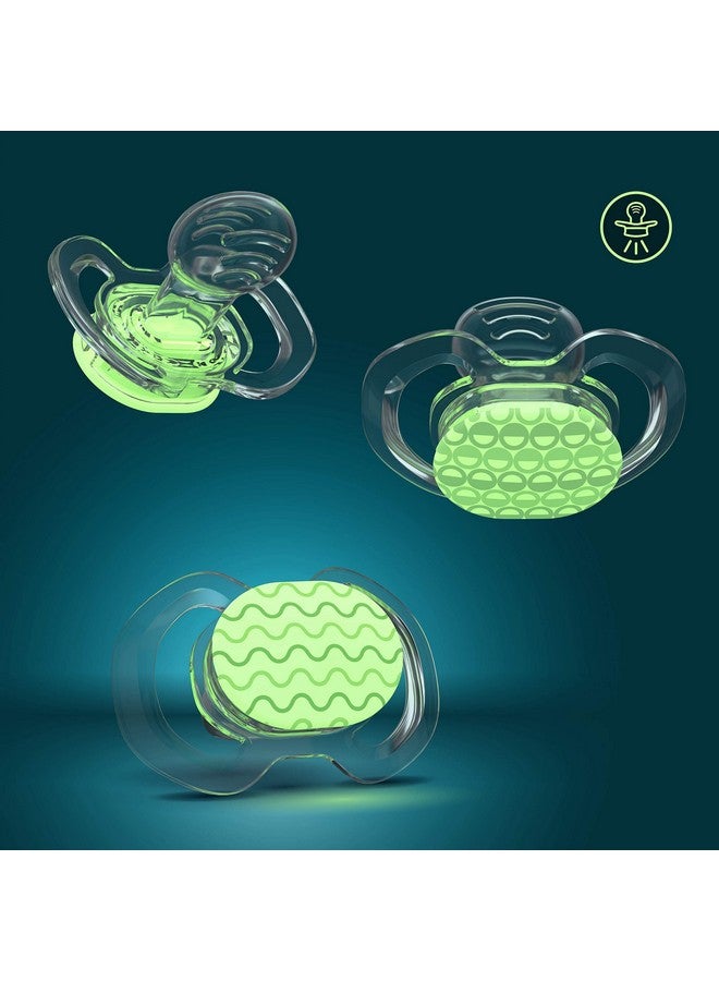 Smilo Baby Pacifier With Orthodontic Design For Healthy Dental Development Stage 3 For Babies 9+ Months Pack Of 3X 100% Silicone Pacifiers Bpa Free Glowinthedark - Image 3