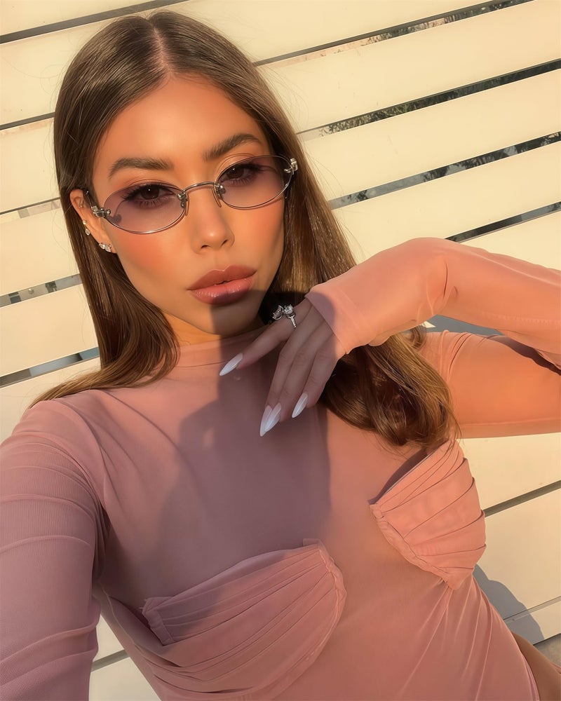 TYA Retro Small Oval Sunglasses for Women Men, 2026 Trendy Rimless Sun Glasses Fashion Narrow Shades Y2K Designer Sunnies - Image 2