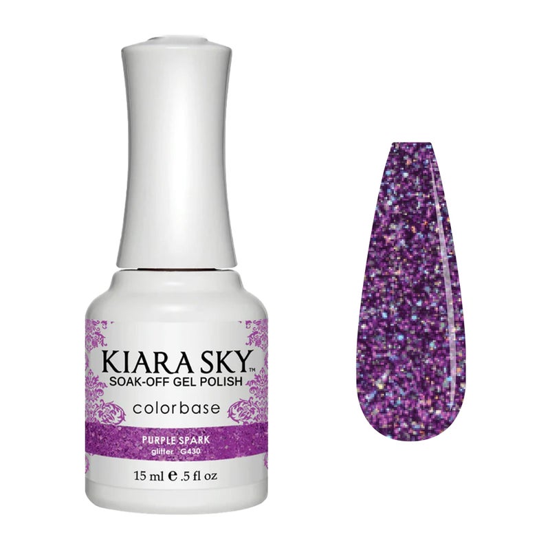 Kiara Sky Soak Off Gel Nail Polish 0.5 fl oz, PURPLE SPARK (G430) - Image 1