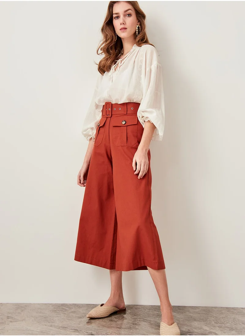 trendyol Wide Leg Crop Pants