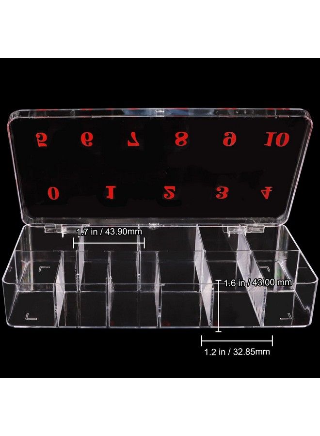 Beauticom Usa Small Empty 11 Space Nail Art Tip Storage Organizer Box Case Large Clear Color For False Nail Tips Vitamins Accessories 11 Sections - Image 3