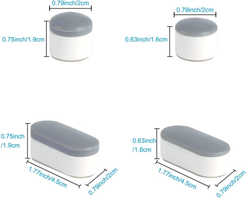 Hibbent 10 Pieces Toilet Seat Bumpers, Universal Buffer Toilet Lid Rubber Bumpers Each One with 2 Thickness TPE Pads(2 Heights) Strong Adhesive Bidet Bumpers Used for Home, Hotel, Hospital - Image 3