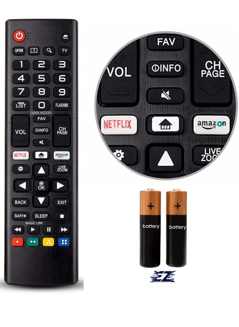 PopZa Universal Remote Control for LG Smart TV All Models LCD LED 3D HDTV Smart TVs AKB75095307 AKB75375604 AKB74915305 with battery - Image 1