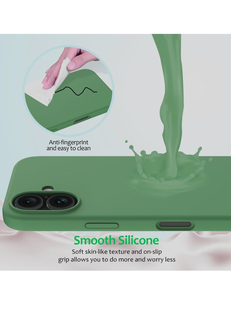 ELTRAZONE iPhone 16 Plus Slim Fit Matte Green TPU Case – Soft, Flexible, Shock-Resistant Silicone Back Cover - Image 4