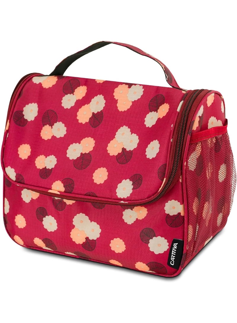 Carttiya Lunch Bag for Women Men-Cute Lunch Tote Bags Reusable Insulated Lunch Box 12 Can Large Capacity Reusable Insulated Cooler for Work Picnic or Travel (Red) - Image 1