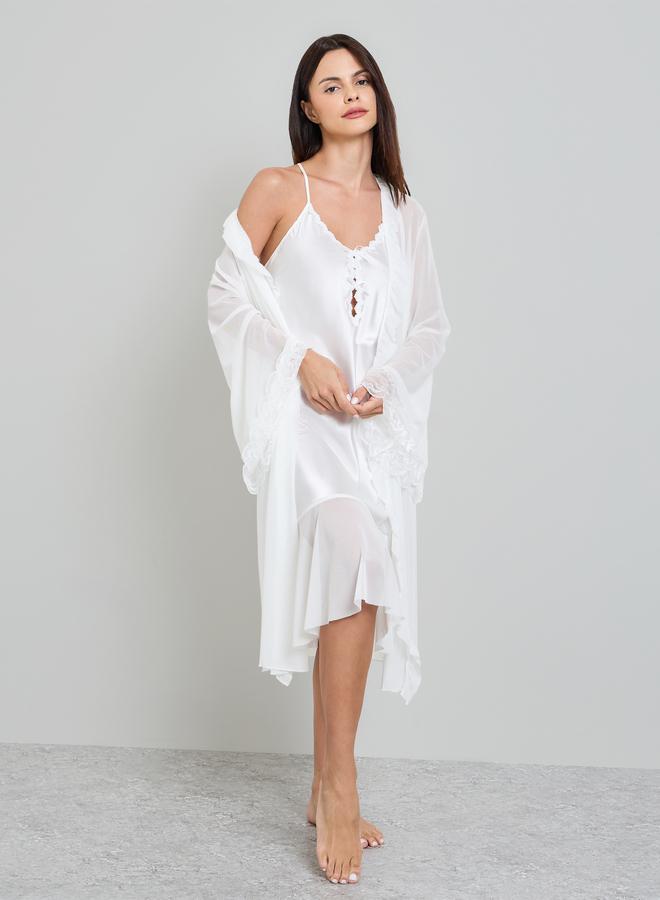 Take Two White Long Sleeve Robe - Image 1