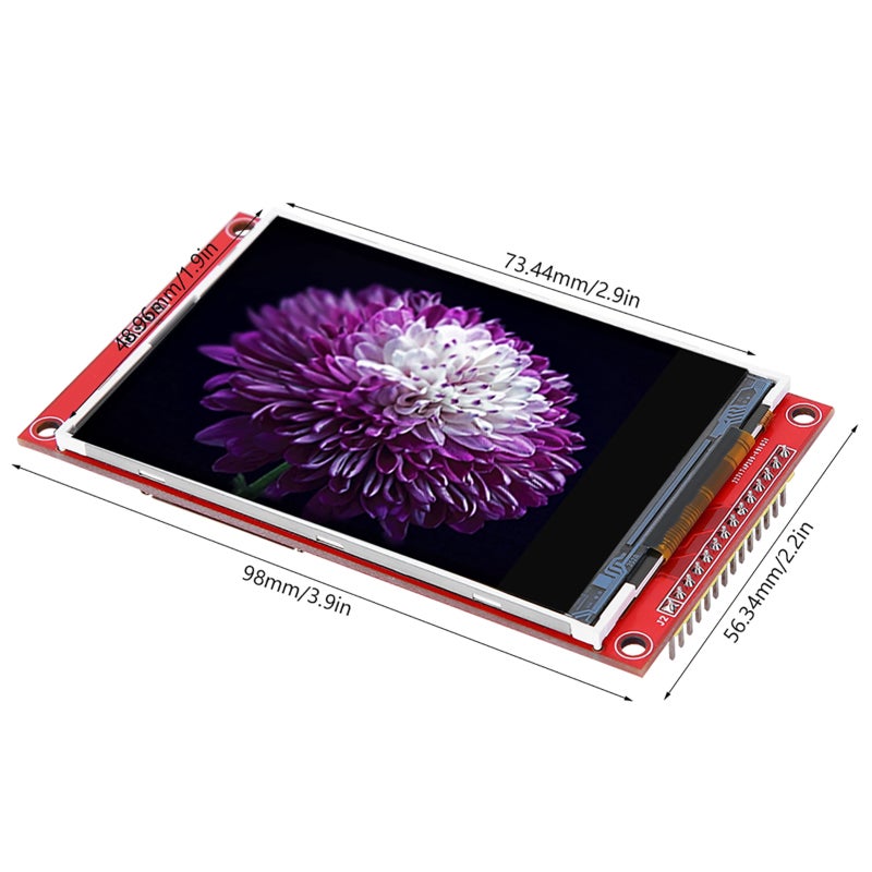 وحدة شاشة LCD: دقة فائقة 480×320 - وحدة محمولة صغيرة الحجم مع فتحة لبطاقة الذاكرة لمحبي التجارب الإلكترونية والمشاريع اليدوية (DIY) - Image 3