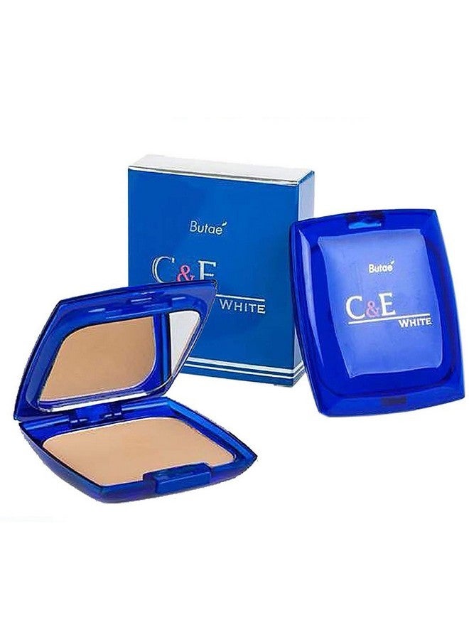BUTAE C & E White Oil Control Face Pressed Powder Foundation Compact, Covers Dark Spot & Wrinkle, Long Lasting, Natural Radiant Glowing Perfect Skin, Clean Matte Makeup No.2 Soft Honey 12 G./0.42 OZ - Image 1