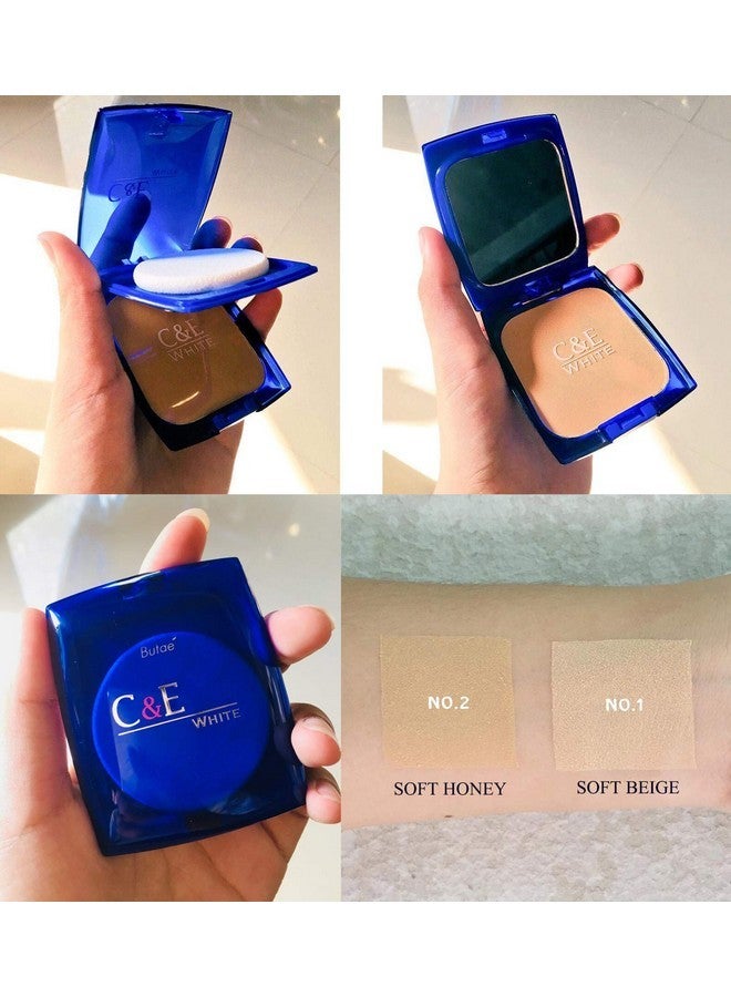 BUTAE C & E White Oil Control Face Pressed Powder Foundation Compact, Covers Dark Spot & Wrinkle, Long Lasting, Natural Radiant Glowing Perfect Skin, Clean Matte Makeup No.2 Soft Honey 12 G./0.42 OZ - Image 5