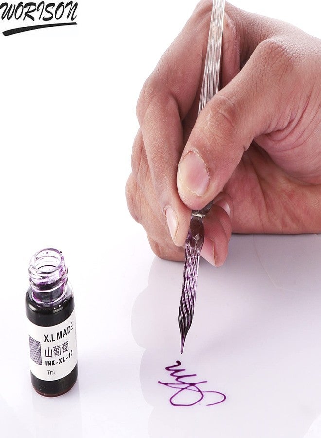 worison Crystal Glass Dip Pen With 12 Colors - Image 5