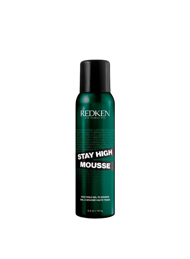 Redken Stay High Volumizing Mousse For Fine Hair - High Hold Gel to Mousse, Strong Hold for 24 Hours - Image 1