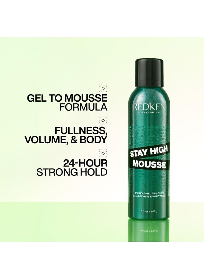 Redken Stay High Volumizing Mousse For Fine Hair - High Hold Gel to Mousse, Strong Hold for 24 Hours - Image 3