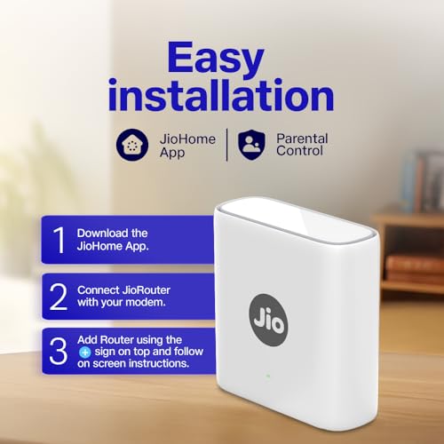 JIO AX6000 WiFi 6 Mesh Router | Supports PPPoE Broadband Connections | Dual Band Gigabit Wireless Router | Up to 6000 Mbps Speed | Covers Large Homes | Connect 100+ Devices | Easy Setup - Image 3