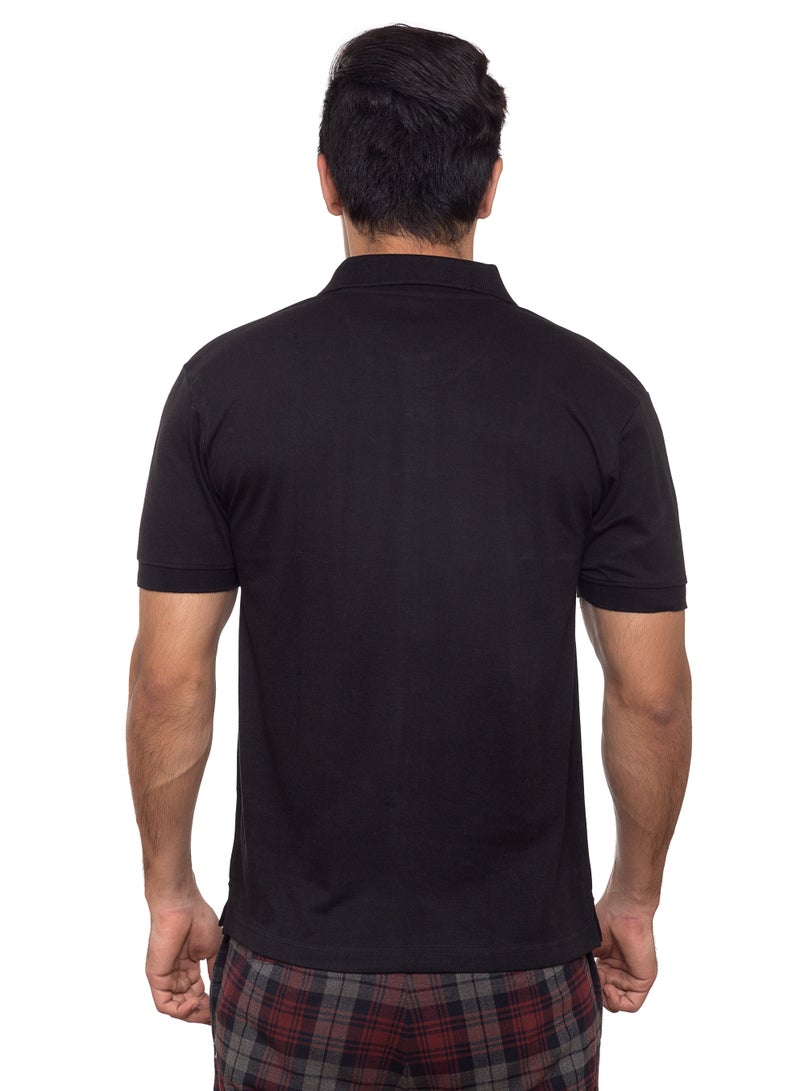 SANTHOME Basic Dry n Cool Cotton Polyester Blend Shirt Collared Neck Polo for Men - Image 4